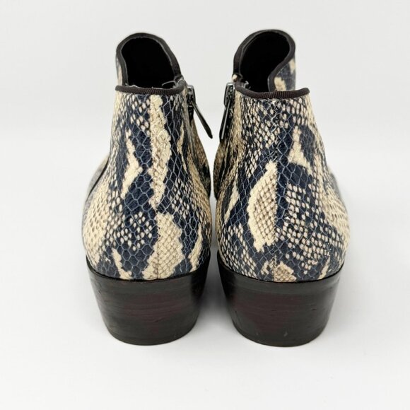 Sam Edelman Womens Reptile Print Faux Leather Side zip Bootie Size 10 - Picture 7 of 12